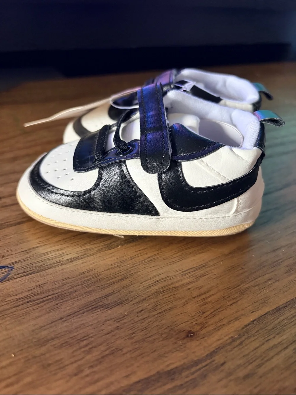 Baby Black & White Velcro Sneakers